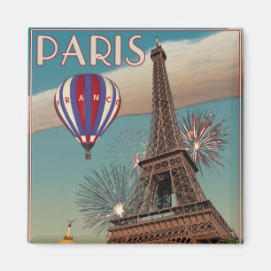 Vintage Eiffelturm - 18x24 Magnet