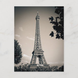 Vintage Eiffelturm-Brautabschiedsspiel-Postkarte Postkarte
