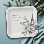 Vintage Eiffelturm-Hochzeit Pappteller<br><div class="desc">Vintage Pastel Watercolor Eiffelturm Collection - eine elegante, minimalistische Aquarellillustration von Eiffelturmherzen und Blumenfabrik Perfect für Ihre französischen Hochzeiten in Urlaubsort & Partys. Es ist sehr einfach, mit Ihren persönlichen Daten zu personalisieren. Wenn Sie ein anderes passendes Produkt oder eine Anpassung benötigen, wenden Sie sich bitte per E-Mail an Zazzle....</div>