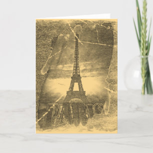 Vintage Eiffelturm Paris #2 - Grußkarte Karte