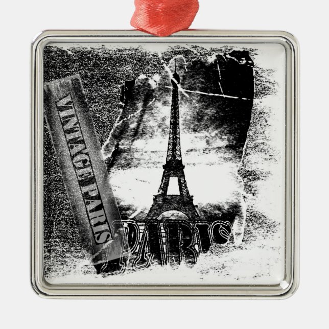 Vintage Eiffelturm Paris Dekorative Ornamente (Vorne)