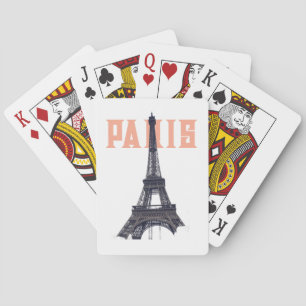 Vintage Eiffelturm Paris Europa Reise Foto Spielkarten