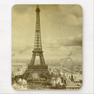 Vintage Eiffelturm Paris Frankreich 1889 Mousepad