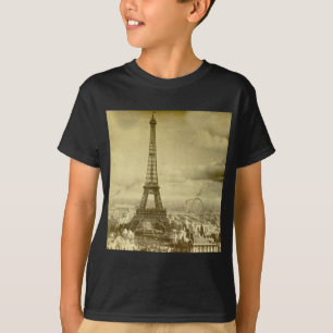 Vintage Eiffelturm Paris Frankreich 1889 T-Shirt
