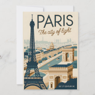 Vintage Eiffelturm Paris Frankreich Retro-Reise Feiertagskarte