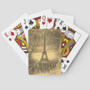 Vintage Eiffelturm Paris Spielkarten