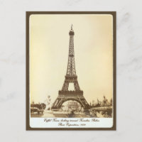 Vintage Eiffelturm Pariser Ausstellung 1889 Frankr