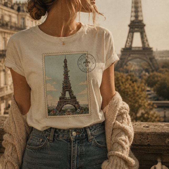 Vintage Eiffelturm  Tri-Blend Shirt (Von Creator hochgeladen)