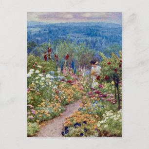 Vintage Ein englischer Landgarten Postkarte