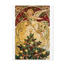 Vintage Ein Frohes Weihnachten Süßer Baby Engel Po