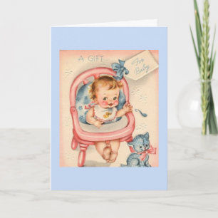 Vintage - Ein Geschenk fürs Baby, Karte