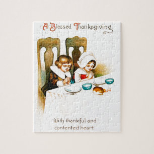 Vintage Ein gesegnetes Erntedankfest Puzzle