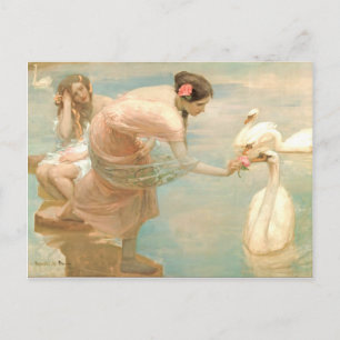 Vintage "Ein Sommer Morgen" von Rupert Bunny Postkarte