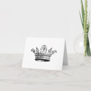 Vintage einfache Krone...notecard Karte