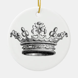Vintage einfache Kronen… Verzierung Keramik Ornament
