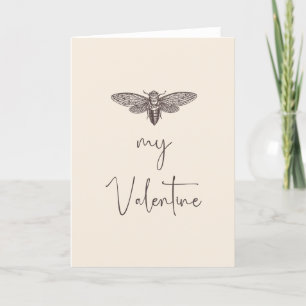 Vintage einfache lustige Biene mein Valentinstag G Feiertagskarte
