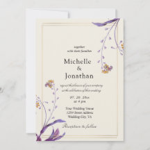 Vintage, einfache violette Blumen, Christlich Hoch