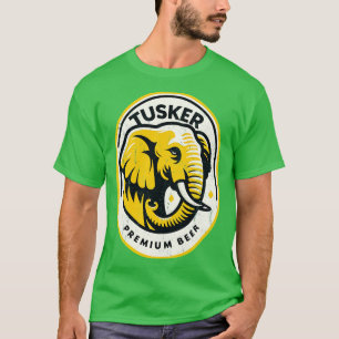 Vintage eingestellte Brauerei Tusker Premium Bier T-Shirt