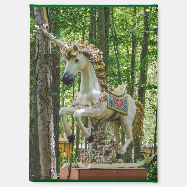 Vintage Einhorn Magnet (Vorderseite)