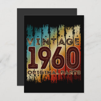 Vintage Einladung 1960 Originalteile