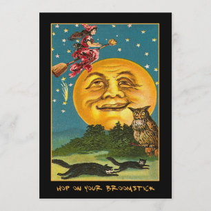 Vintage Einladung über den Mond