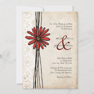 Vintage Einladung von Red Daisy Wedding
