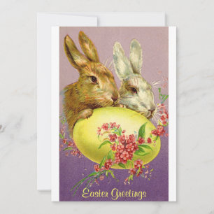 Vintage Einladung zu Ostern und Eiern