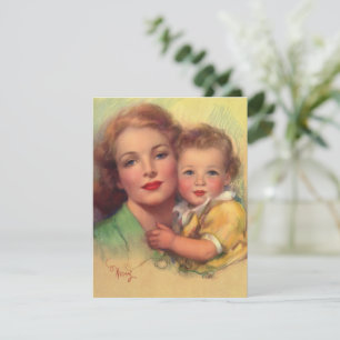 Vintage-Einladung zum Familienporträt von Mutter u Einladung