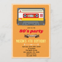 Vintage Einladung zum Geburtstag der Kassette