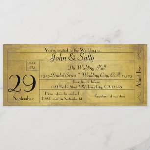 Vintage Einladung zum Hochzeitstil