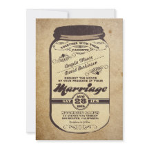 Vintage Einladung zur Hochzeit