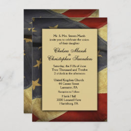 Vintage Einladung zur Hochzeitsfeier in den USA