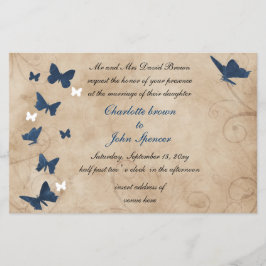 Vintage Einladungen für Hochzeiten von Schmetterli