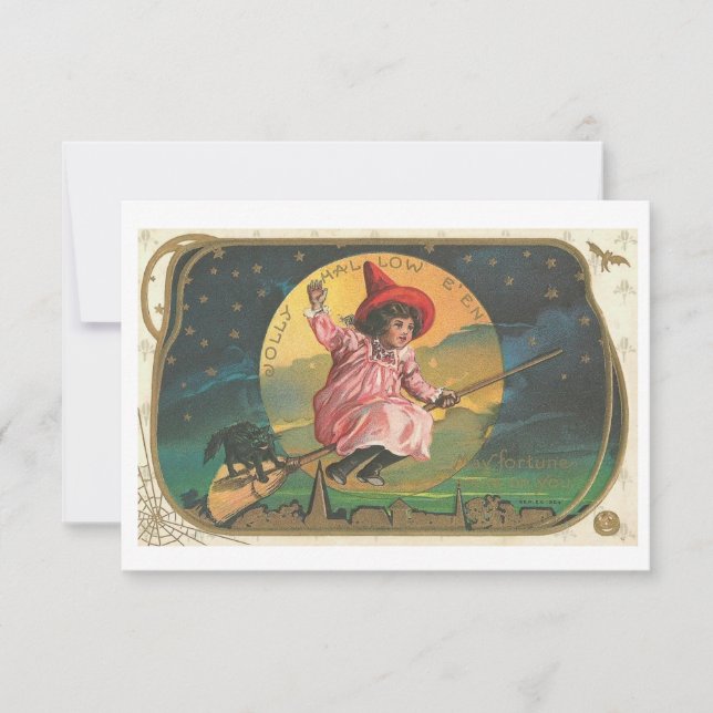 Vintage Einladungen Rotzunge auf einem Zimmer (Vorderseite)