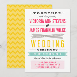 Vintage Einladungen zu Circus Hochzeiten