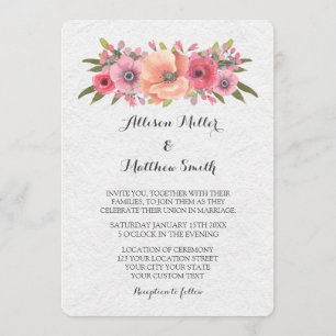 Vintage Einladungen zu Hochzeiten in Rosa