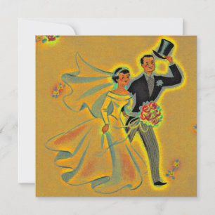 Vintage Einladungen zum 50. goldenen Jubiläum