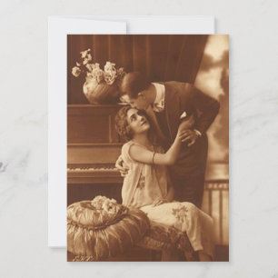 Vintage Einladungen zum Jahrestag der Verlobung