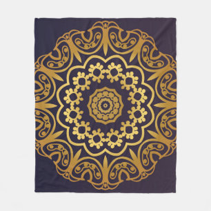 Vintage Einladungskarte mit Mandala-Muster. Deko Fleecedecke