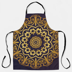 Vintage Einladungskarte mit Mandala-Muster. Deko Schürze