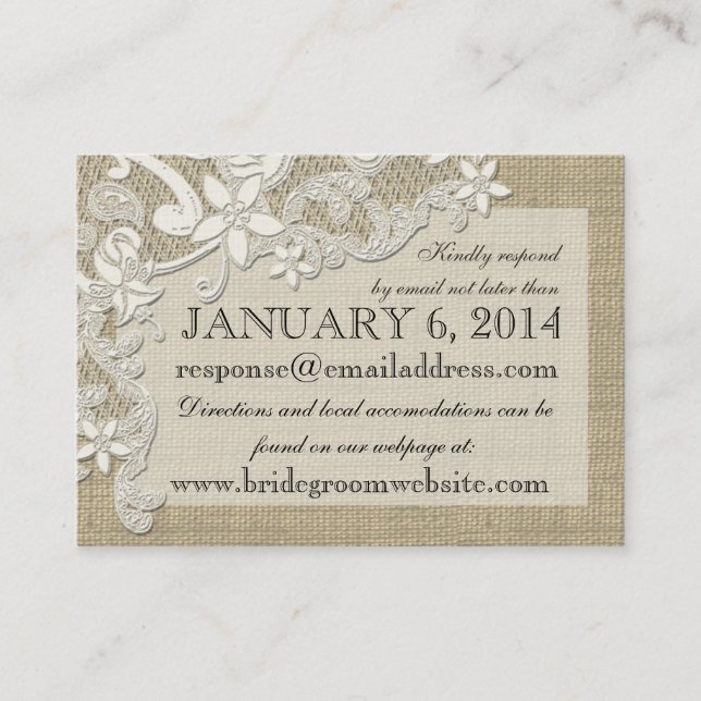 Vintage Einsteckkarte Begleitkarte (Vorderseite)