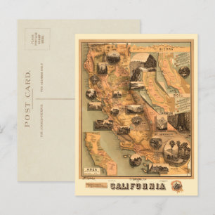 Vintage, einzigartige wiederhergestellte Karte von