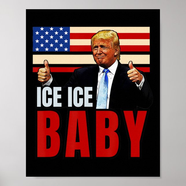 Vintage Eis Von Funny Trump _4  Poster (Vorne)
