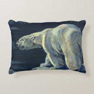 Vintage Eisbär, arktische Meerestiere Tiere Zierkissen
