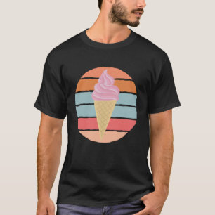 Vintage Eiscreme Cone Sommerliche Desserts Sherbet T-Shirt