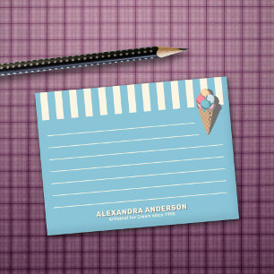 Vintage Eiscreme Post-it Klebezettel