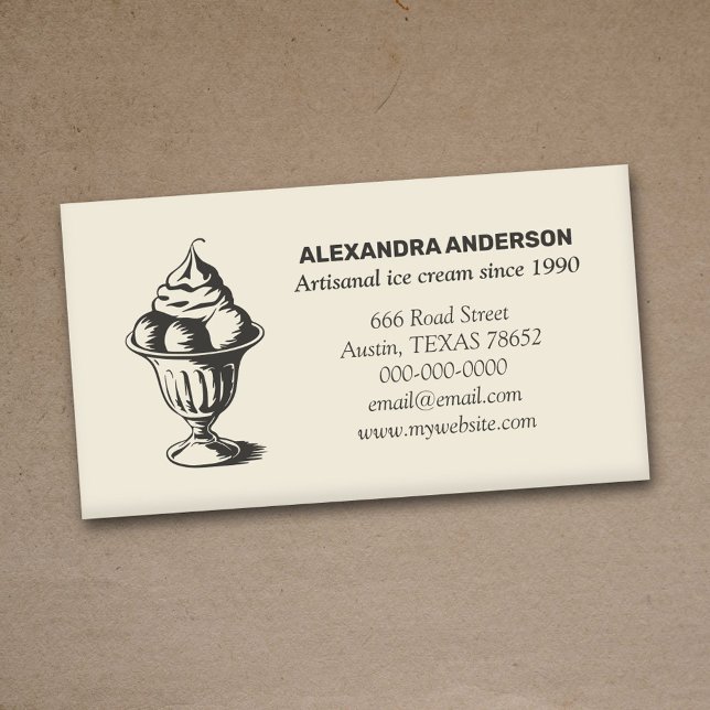 Vintage Eiscreme Sundae Permastempel (Vintage Ice Cream Sundae Self-inking Stamp)