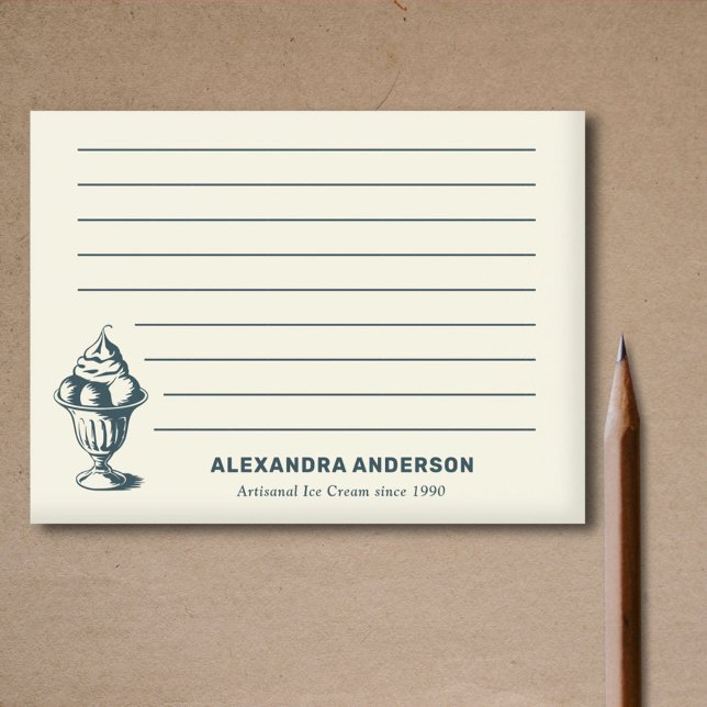 Vintage Eiscreme Sundae Post-it Klebezettel (Vintage Ice Cream Sundae Post-it Notes)