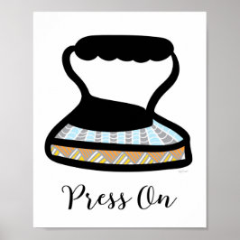 Vintage Eisen Wäscheservice Wand an Wand Poster