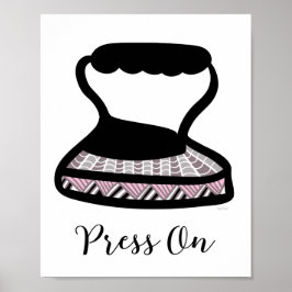 Vintage Eisen Wäscheservice Wand an Wand Poster